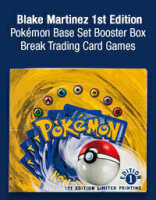 Blake Martinez 1st Edition Pokemon Base Set Booster Box Break Trading Card Games Showcase 