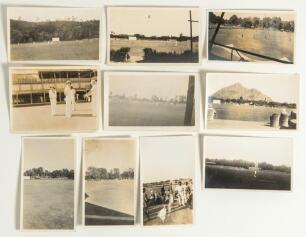 Hedley Verity. Yorkshire & England 1930-1939. M.C.C. tour of India 1933/34. A selection of over forty five small candid mono photographs from the tour possibly taken by Verity himself or an other player, with what appears to be annotation in Verity&rsquo;s or p