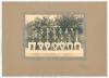 &lsquo;Yorkshire County Cricket Team 1934&rsquo;. Excellent official mono photograph of the Yorkshire team seated and standing in rows wearing cricket attire and blazers. Players featured include Sellers (captain), Sutcliffe, Hutton, Leyland, Wood, Mitchell, Verity, 