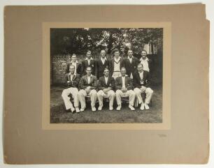 Gentlemen v Players, Lord&rsquo;s 1936. Official mono photograph of the Players team who played against the Gentlemen on the 15th-17th July 1936. The players seated and standing in rows wearing cricket attire and various cricket blazers include Hammond (Captain