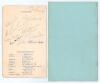 Hedley Verity. Yorkshire & England 1930-1939. &lsquo;Bradford&rsquo;s First Sporting Dinner (to celebrate Arthur Wood&rsquo;s Benefit&rsquo;. Official menu for the Dinner held for the wicket-keepers Benefit at The Midland Hotel, Bradford on the 17th April 1939. Yorkshire rose im - 2