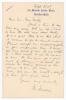 Wilfred Rhodes. Yorkshire & England 1898-1930. &lsquo;Death of Hedley Verity, Yorkshire & England in Italy, 31st July 1943&rsquo;. Handwritten letter of condolence from Rhodes to Mr and Mrs Verity on &lsquo;24 March Grove Road, Huddersfield&rsquo; headed paper by Rhodes on the 2