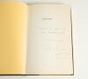 &lsquo;Hedley Verity. Portrait of a Cricketer&rsquo;. Alan Hill. London 1986. The book signed and dedicated to the vendor &lsquo;Remembering Hedley - Hove September 1939. With best wishes Allan Hill, 2000 Sold with various correspondence and copy correspondence between the - 2