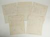 Oxford v Cambridge &lsquo;The University Match at Lord&rsquo;s&rsquo; 1841, Seventh Varsity match held. Original scorers sheets from the match played on the 14th, 15th & 16th July 1841, these sheets were compiled by the Oxford scorer. The sheets are handwritten in a neat - 3