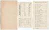 England v South Africa 1924. Original commemorative silk scorecard for the 1st Test played at Edgbaston, 14th- 17th June 1924. England were put in to bat and scored 438 with five batsmen scoring over fifty (Hobbs 76, Sutcliffe 64, Woolley 64, Hendren 74 a - 3