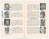 South Africa Tour to England 1951. Official pictorial pre-tour souvenir programme for the 1951 tour published by Playfair, edited by Peter West. Fully signed to the pen pictures by all fifteen original members of the touring party. Signatures are Nourse ( - 4