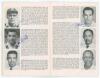 West Indies 1957. Official souvenir Playfair brochure for the West Indies tour of England. Edited by Gordon Ross. Pictorial covers. Signed in ink to pen pictures by all seventeen members of the West Indies touring team plus the two Managers Pierce and De - 3