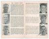 &lsquo;Cricketers from New Zealand&rsquo; 1958. Official tour souvenir programme for the tour by Playfair edited by Gordon Ross. Signed in ink to pen pictures by all sixteen members of the touring party, Reid (Captain), Cave, Alabaster, Blair, D&rsquo;Arcy, Harford, Hayes, - 2
