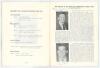 Australian tour of Malaya 1959. Rare official programme. 40pp, excellent pictorial wrappers, Printed by Central Printers, Singapore. Signed to their pictorial biographical picture by all fourteen of the touring party with the exception of Gavin Stephens w - 2