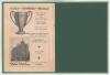 &lsquo;Official Programme commemorating the Visit of the Australian Cricketers to America, Sept & Oct 1912&rsquo;. 16pp official pre tour brochure with front cover printing in yellow and green, tipped in to modern green cloth, gilt title to spine. Comprises details o - 6