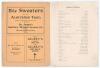 &lsquo;Official Programme commemorating the Visit of the Australian Cricketers to America 1913&rsquo;. 8pp official pre-tour brochure with front cover printing in red and black, containing details of the thirty matches to be played in the USA, Bermuda and Canada from - 2