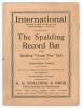 &lsquo;Official Programme commemorating the Visit of the Australian Cricketers to America 1913&rsquo;. 8pp official pre-tour brochure with front cover printing in red and black, containing details of the thirty matches to be played in the USA, Bermuda and Canada from - 5
