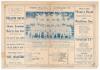 Australian tour of Malaya 1927 &lsquo;W.A. Oldfield&rsquo;s XI&rsquo;. Large official four page folding programme for the North Malaya v Australian XI match played at The Esplanade, Penang on 17th and 18th June 1927. Printed in blue and red, title to front &lsquo;The Greatest Cr - 2