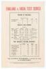 England v All-India 1946. &lsquo;Pirate&rsquo; four page &lsquo;Pictorial Souvenir Programme&rsquo; for the third Test, Kennington Oval 17th- 21st August 1946. Printed by G.P. Abbott for Programme Publications, London. Light creasing, otherwise in good condition. - 3
