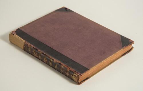 &lsquo;Cricket: A Weekly Record of the Game&rsquo;. Volume IV nos. 80-109 (31st January to 24th December 1885). Illustrated. Bound in maroon quarter leather, gilt title to spine, red speckled page edges. Pages complete with title and contents pages to front, lacking 