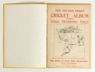 &lsquo;The Golden Penny Cricket Album&rsquo; 1902 and 1903. Two original issues bound together, the 1903 issue bound in yellow cloth boards, with the 1902 issue tipped in to the front. Original wrappers of both issues retained. The 1902 issue contains &lsquo;Special Photog