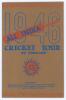 &lsquo;All India Cricket Tour of England 1946&rsquo;. Official souvenir brochure for the Indian tour of England. Edited by A.W. Simpson. Pictorial covers. Fully signed in ink to inside pen profile pictures by all sixteen members of the Indian touring party plus the m