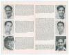India tour to England 1959. Official Playfair souvenir tour brochure edited by Gordon Ross. Fully signed to the pen pictures by the eighteen featured members of the touring party. Signatures are Gaekwad (Captain), Roy, Apte, Borde, Contractor, Desai, Ghor - 4