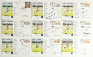 &lsquo;Old England XI&rsquo; 1997-2002. Selection of eighteen signed commemorative first day covers, the majority multi-signed by players who played in the matches. Fifty five signatures including Parks, Ellison, R. Hobbs, Pocock, Tolchard, Steele, Oakman, Underwood,