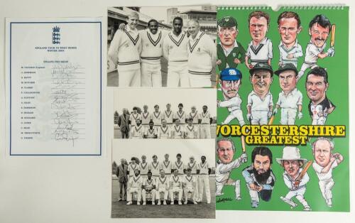 Norman Gifford. Worcestershire, Warwickshire & England 1960-83. Three original press photographs featuring Gifford during his playing days with Warwickshire, two are of the Warwickshire team with Gifford as Captain, players include Small, Old, Smith, Kall