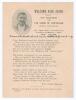 Kumar Shri Ranjitsinhji. Cambridge University, Sussex, London County & England, 1893-1920. Albert Craig. &lsquo;Cricket Rhymester&rsquo; 1896. Original single-sided printed card of a poem by Craig titled &lsquo;Welcome Back Again. His Highness the Jam Sahib of Nawanagar (P