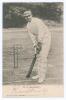 Kumar Sri Ranjitsinhji. Sussex & England 1895-1920. Early original mono real photograph postcard of Ranjitsinhji standing full length at the crease in batting pose. Nicely signed in black ink to the front lower border &lsquo;Ranjitsinhji&rsquo;. Wrench Series no. 137