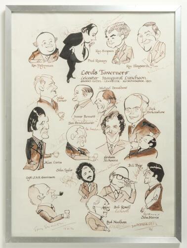 Lord&rsquo;s Taverners 1950s-1970s. Box comprising a good selection of programmes, menus, scorecards and the odd photograph relating to Lord&rsquo;s Taverners events, from the collection of Alan Curtis, English actor and Lord&rsquo;s cricket announcer. Includes an original