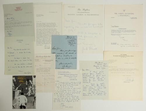 Lord&rsquo;s Taverners 1960s/1970s. A selection of eleven signed letters from the collection of Alan Curtis, English actor and Lord&rsquo;s cricket announcer, relating to Curtis&rsquo; involvement with Lord&rsquo;s Taverners charity fundraising matches and events. Notable is one