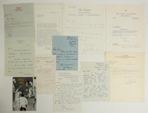 Lord&rsquo;s Taverners 1960s/1970s. A selection of eleven signed letters from the collection of Alan Curtis, English actor and Lord&rsquo;s cricket announcer, relating to Curtis&rsquo; involvement with Lord&rsquo;s Taverners charity fundraising matches and events. Notable is one