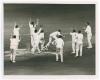 England v Australia, 5th Test, The Oval 1968. Three different original mono press photographs of the closing moments of the deciding 5th Ashes Test at the Oval, all with the England players fielding in close with Derek Underwood bowling. Two depict differ - 3