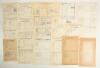 Cricket scorecards 1950s-1960s from the collection of Alan Curtis, English actor and Lord&rsquo;s cricket announcer. A large selection of some 140 official scorecards covering Test, tour, county and representative matches. One, for the tour match, Surrey v Aust - 3