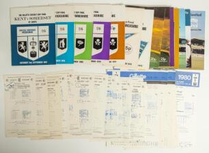Lord&rsquo;s Finals 1967-1995. A good collection of official programmes and scorecards for Lord&rsquo;s Finals of County cup competitions from the collection of Alan Curtis, English actor and Lord&rsquo;s cricket announcer. Includes a complete run of fourteen Gillette Cup 