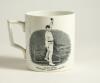 &lsquo;George Hirst Benefit Match 1904&rsquo;. George Herbert Hirst. Yorkshire & England 1891-1929 and Wilfred Rhodes. Yorkshire & England 1898-1930. Unusual Wood & Hulme of Burslem commemorative mug featuring both players. To front, &lsquo;George H. Hirst, Yorkshire&rsquo;s Cel - 2