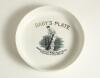 Herbert Sutcliffe, Yorkshire & England 1919-1945. Circular commemorative transfer printed &lsquo;Baby&rsquo;s Plate&rsquo; for &lsquo;Herbert Sutcliffe World&rsquo;s Record Maker, 4 Centuries in 5 Test Matches&rsquo; with vignette of Sutcliffe in batting pose. With &lsquo;England and Australia Te