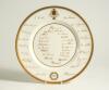 The Ashes&rsquo; England v Australia 1953. Magnificent Royal Worcester bone china plate produced by the factory to commemorate the Ashes series in England 1953. The plate bears the printed signatures in gold of the England and the Australian touring teams plus 