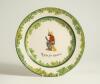 &lsquo;Ready for Chances&rsquo;. A Royal Doulton Black Boy dinner plate, entitled &lsquo;Ready for Chances&rsquo; printed with a boy in red shirt, yellow waistcoat and a floppy hat crouched awaiting a catch (as if in the slips). Green floral decoration to inner and outer rim. 9.