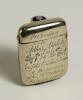 Arthur Appleby. Lancashire 1866-1887. An attractive silver plated vesta case presented to Appleby by the Enfield Cricket Club in 1893. The oblong case with inscription to side &lsquo;Presented to Arthur Appleby Esq by the Enfield Cricket Club on the occasion of - 3