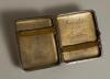 Ronald Thomas Stanyforth. Yorkshire, M.C.C. and England 1928-1933. Silver hallmarked cigarette case presented to Stanyforth by Prince Henry, Duke of Gloucester at Christmas 1921. The case engraved to gilt inside &lsquo;Ronald from Henry. Xmas 1921&rsquo;. Hallmarked - 3