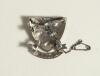 Sussex County Cricket Club pin badge. The silver and marcasite badge with Sussex emblem of the six martlets with &lsquo;S.C.C.C.&rsquo; below. Silver hallmarks for 1975. Complete with safety chain. - 2