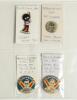 Yorkshire cricket pin badges 1940s-1980s. Robertson&rsquo;s Golden Shred golly pin badge titled &lsquo;Yorkshire&rsquo; c.1950s. 1948 Australian issue of Test Cricketers badge of Norman Yardley. &lsquo;Australia v England 1950- 1951 Test Tour&rsquo;, two badges issued by The Argus & A