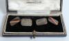 Cecil Geoffrey Howard. Middlesex 1930 (3 matches). M.C.C. tour to Pakistan 1955-56. A pair of silver gilt cufflinks with enamel decoration in M.C.C. colours in diagonal bands, presented to Howard as Manager of the tour. Each cufflink engraved &lsquo;C.G.H. Paki
