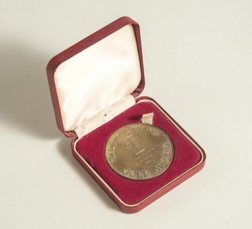 Derek William Randall. Nottinghamshire & England 1972-1993. Benson & Hedges Cup 1988. Original gilt metal &lsquo;Gold Award&rsquo; (Man of the Match) medal awarded to Randall playing for Nottinghamshire against Worcestershire, in the Group B match at Worcester, 11th 