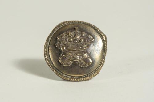 &lsquo;Lord&rsquo;s Cricket Ground&rsquo;. Early brass cricket belt buckle of circular form with image of a crown with legend &lsquo;Lord&rsquo;s Cricket Ground&rsquo; in a scroll above and below. Beaded circular border to buckle. Circa 1860/70&rsquo;s. Approximately 1.5&rdquo; diameter. The buckle is 
