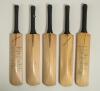 Australia tours to England 1948-1965. Five miniature replica &lsquo;Extra Special&rsquo; bats by G. Warsop & Sons, Marylebone, covering the Test matches played, mainly at Lords (one exception). The 1948 bat with trademark cannon emblem stamp to face below the splice. - 2