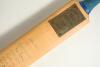 &lsquo;Australian Test Captains 1936 to 1992&rsquo;. Full size cricket bat with printed heading to top and players printed names running down the back of the bat from Don Bradman down to Allan Border. The bat signed by Bradman, Hassett, Morris, Johnson, Lindwall, Cra