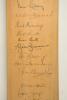 &lsquo;Australian Test Captains 1936 to 1992&rsquo;. Full size cricket bat with printed heading to top and players printed names running down the back of the bat from Don Bradman down to Allan Border. The bat signed by Bradman, Hassett, Morris, Johnson, Lindwall, Cra - 3