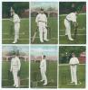 Australia Test cricketers early 1900s. Six Valentine&rsquo;s Series colour postcards, each depicting a player wearing cricket attire in various poses at the wicket, with printed name to front. Players are V. Trumper, C. Hill, J. Darling, M.A. Noble, W. Armstron