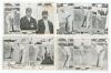 The Ashes. Australia v England 1903/04. Four Star Series mono postcards featuring members of the Australian team. Cards feature Noble, Hill & Darling, Gregory, Armstrong & McLeod, Trumper, Duff, Howell & Kelly, and Hopkins, Cotter & Gehrs. Two postally us