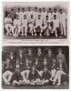 Australia tour to England 1912. Triangular Test Tournament. Two mono postcards, one a real photograph, of the Australian touring party seated and standing in rows. The real photograph postcard published by Beagles&rsquo;, photo by Central Press, series no. 333.