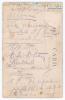 Australia tour to England 1912. Triangular Test Tournament. Mono printed postcard of Australians Macartney and Gregory walking off the field, both wearing tour caps and carrying bats. Printed title &lsquo;C.G. McCartney [sic] and S.E. Gregory&rsquo;. The verso, with - 2
